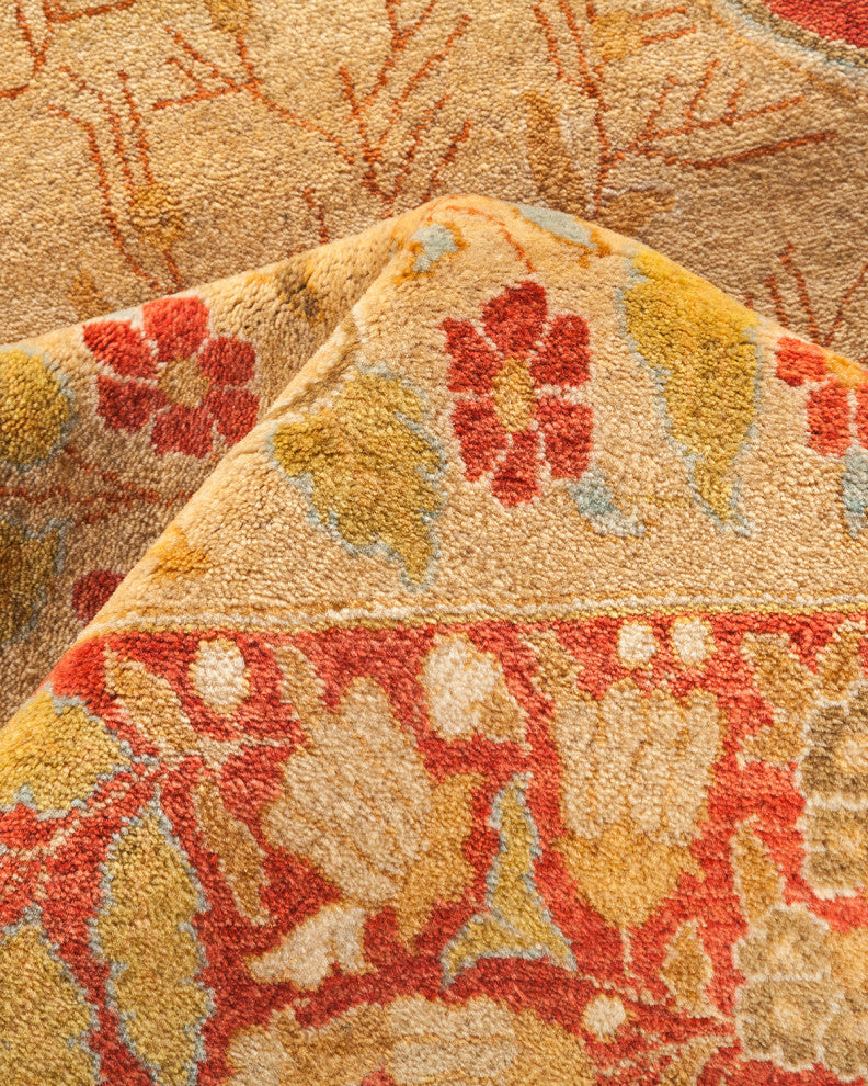 Mogul, One-of-a-Kind Hand-Knotted Area Rug Yellow, 12'2"x17'8"