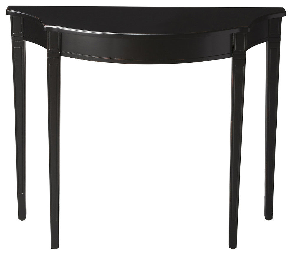 Chester Driftwood Console Table, Gray, Black
