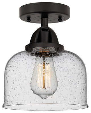 Large Bell Semi-Flush Mount, Matte Black, Seedy, Seedy