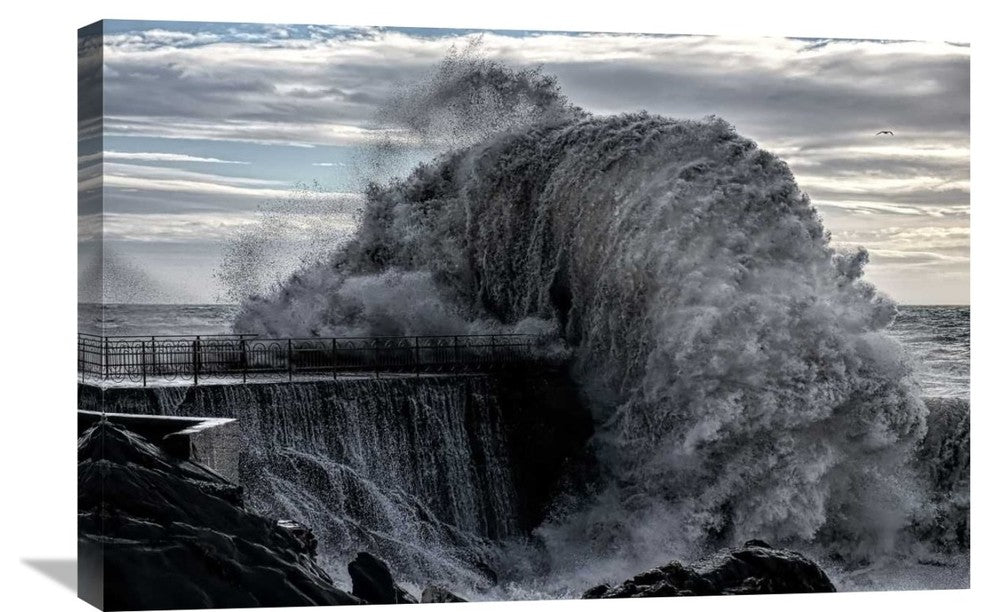 "Danger Pier" Stretched Canvas Giclee by Roberto Zanleone, 30"x20"