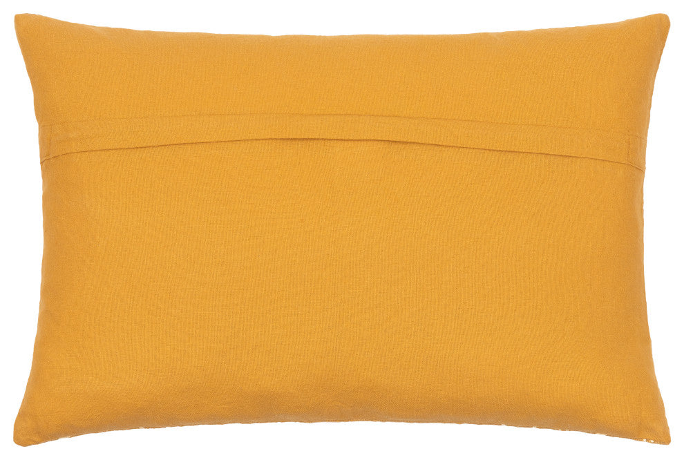 Surya Malian Mustard Pillow Shell With Polyester Insert 20"H X 20"W