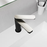 1-Handle Bathroom Faucet, Matte Black and Brushed Nickel