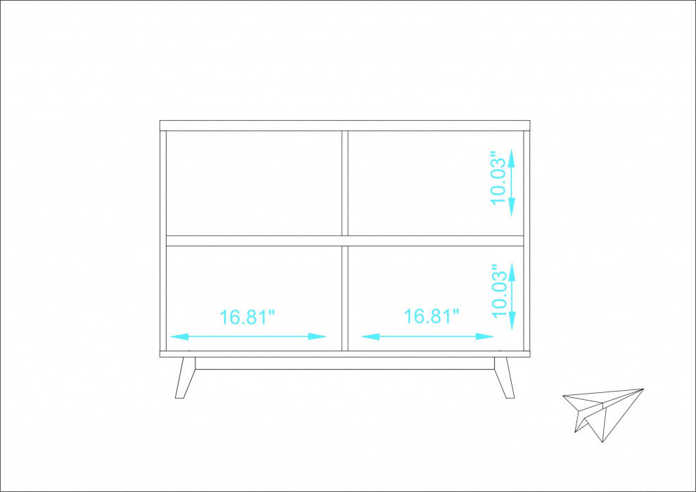 Modern White And Natural Two Door Buffet