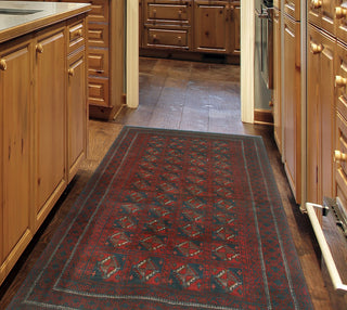 Fine Vintage Distressed Marc Rust/Navy Rug, 3'9x5'10