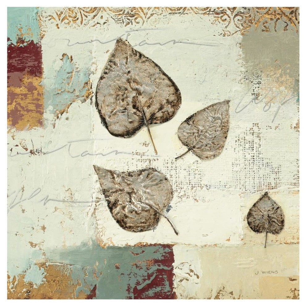 "Silver Leaves I" Digital Paper Print by James Wiens, 32"x32"
