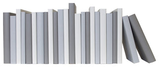 Decorative Books - Granite Oversized Paper Wrapped - Grey Books By The Foot