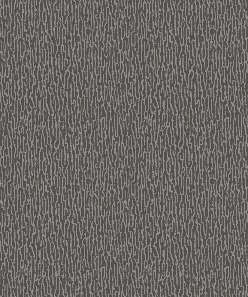 Natural Faux 2, Geometric Stone Wood Rustic Wallpaper, Gray, Roll, 21"x33'
