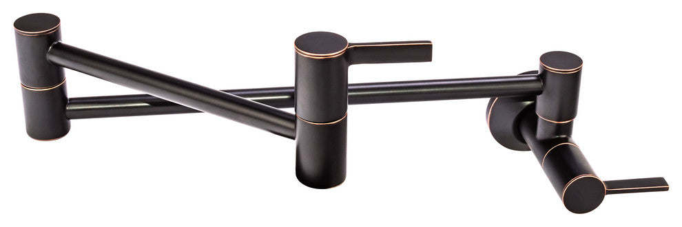 Modern Wall-Mount Pot Filler Faucet, Bronze