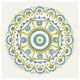 "Lakai Circle VI Blue and Yellow" Paper Print by Kathrine Lovell, 38"x38"