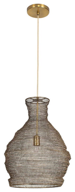 Uttermost Murmur Woven Brass 1 Light Pendant