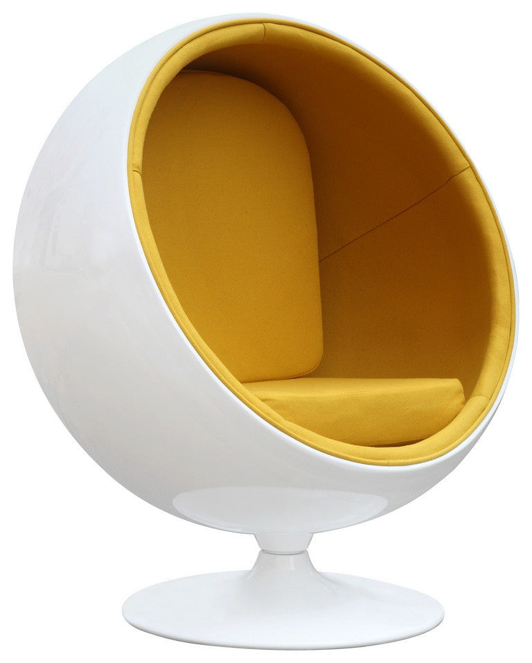 Modern Classics Ball Chair, Yellow
