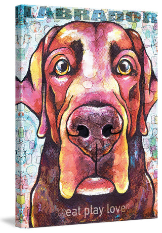 "Labrador Pop Art" Painting Print on Wrapped Canvas