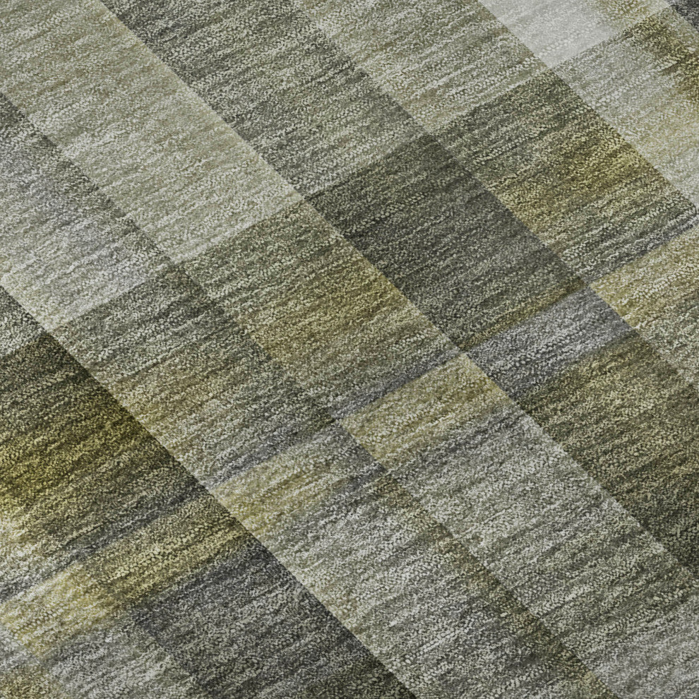Premium Machine Washable Mayfield AMF534 Gray 9'' x 12'' Rug