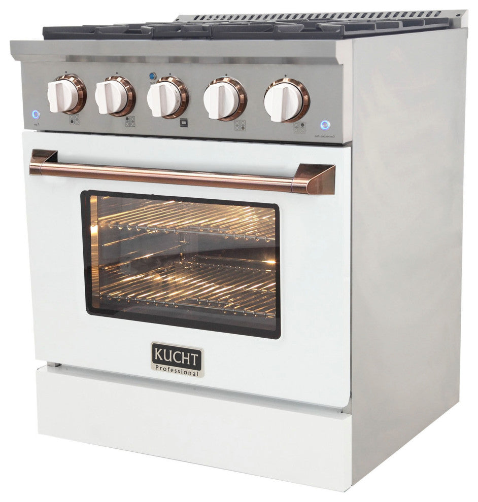 KUCHT Pro-Style 30" 4.2 cu. ft. Range Custom, White Rose, Natural Gas