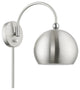 Stockton 1 Light Brushed Nickel With Polished Chrome Accents Swing Arm Wall Lamp