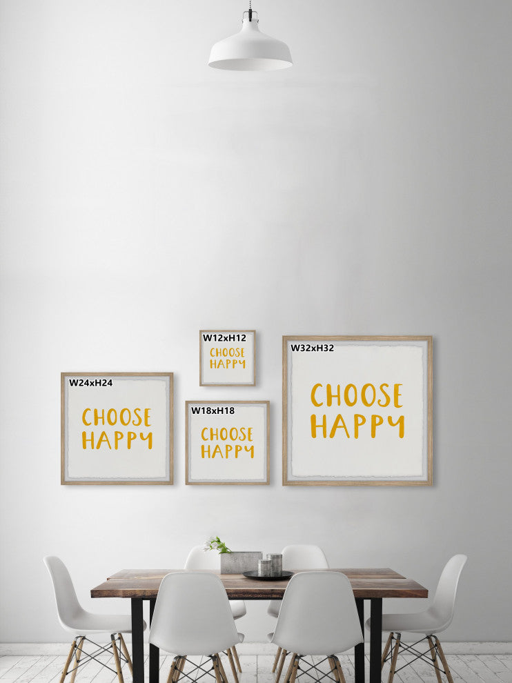 "Choose Happy II" Framed Painting Print, 12x12