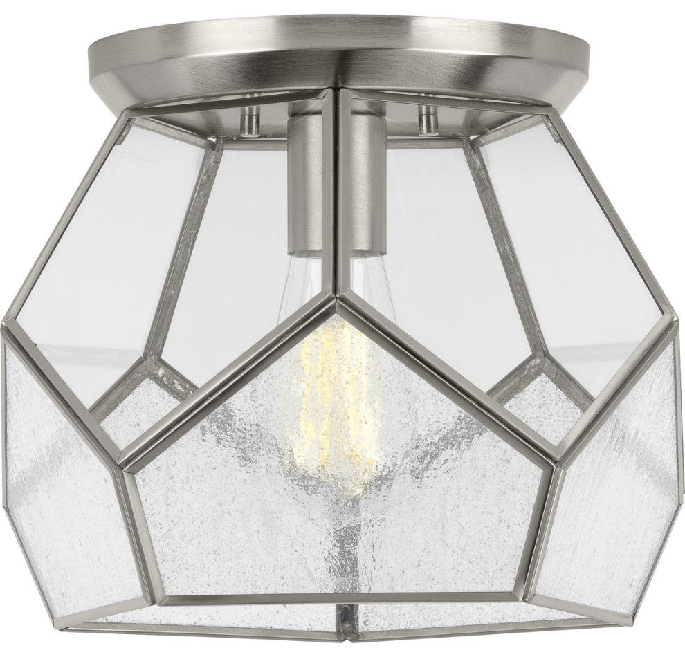 Cinq Collection Brushed Nickel 1-Light 12" Flush Mount