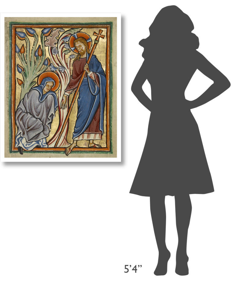 "Noli me Tangere" Print 12th Century English Illuminator, 30"x37"