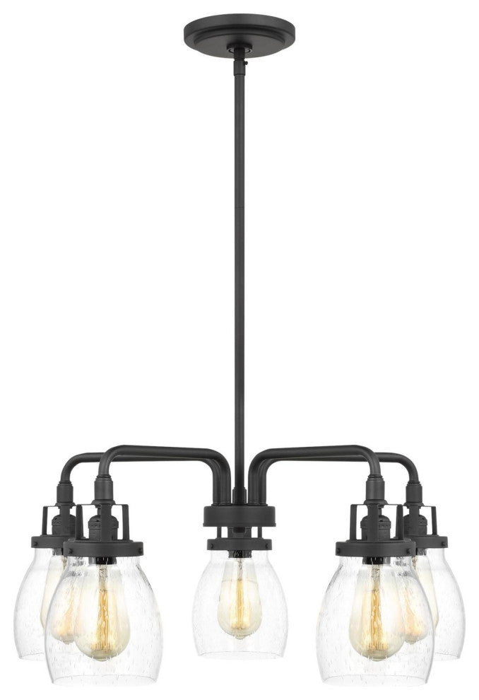 Generation Lighting 3114505 Belton 5 Light 24"W Chandelier - - Midnight Black