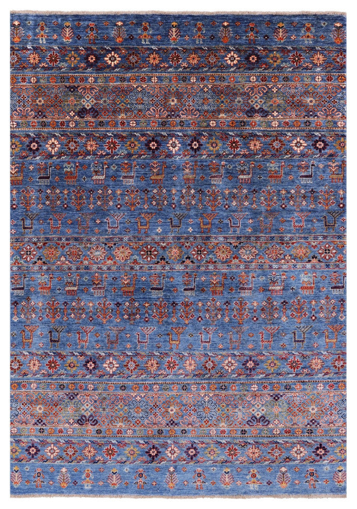 5' 6" X 8' 0" Tribal Persian Gabbeh Handmade Rug Q8028