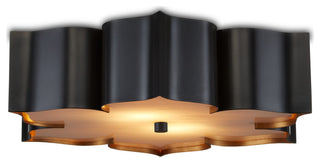 Grand Lotus Flush Mount, Black