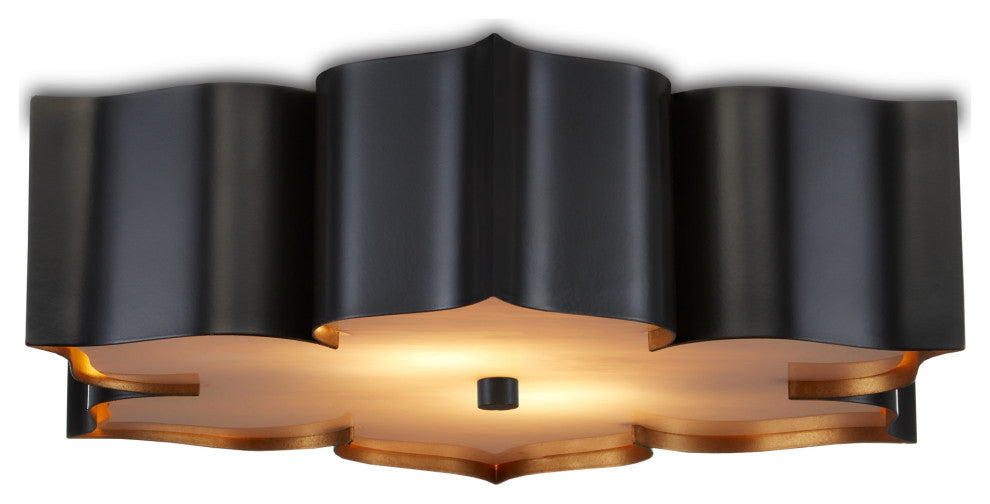 Grand Lotus Flush Mount, Black