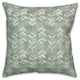 Leafy Vine Pattern Soft Green 4 18x18 Spun Poly Pillow