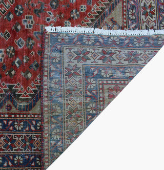 Vintage Distressed Mcarthur Red Rug, 6'9x9'9