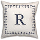 Nautical Monogram - R 18x18 Indoor / Outdoor Pillow