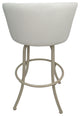 Swivel Counter Metal Pub Set - Joey Stools 26" or 30", Snow White - Beige, 30", Crackle