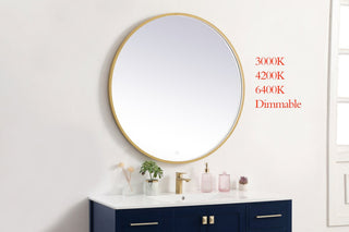 Modern Brass Led Mirror