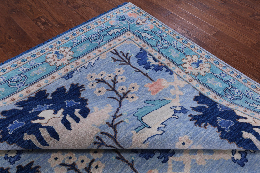 Hand Knotted Turkish Oushak Wool Rug 9' 2" X 11' 11" - Q13603