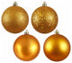Vickerman N591230A 4.75" Antique Gold 4-Finish Ball Ornament Assortment