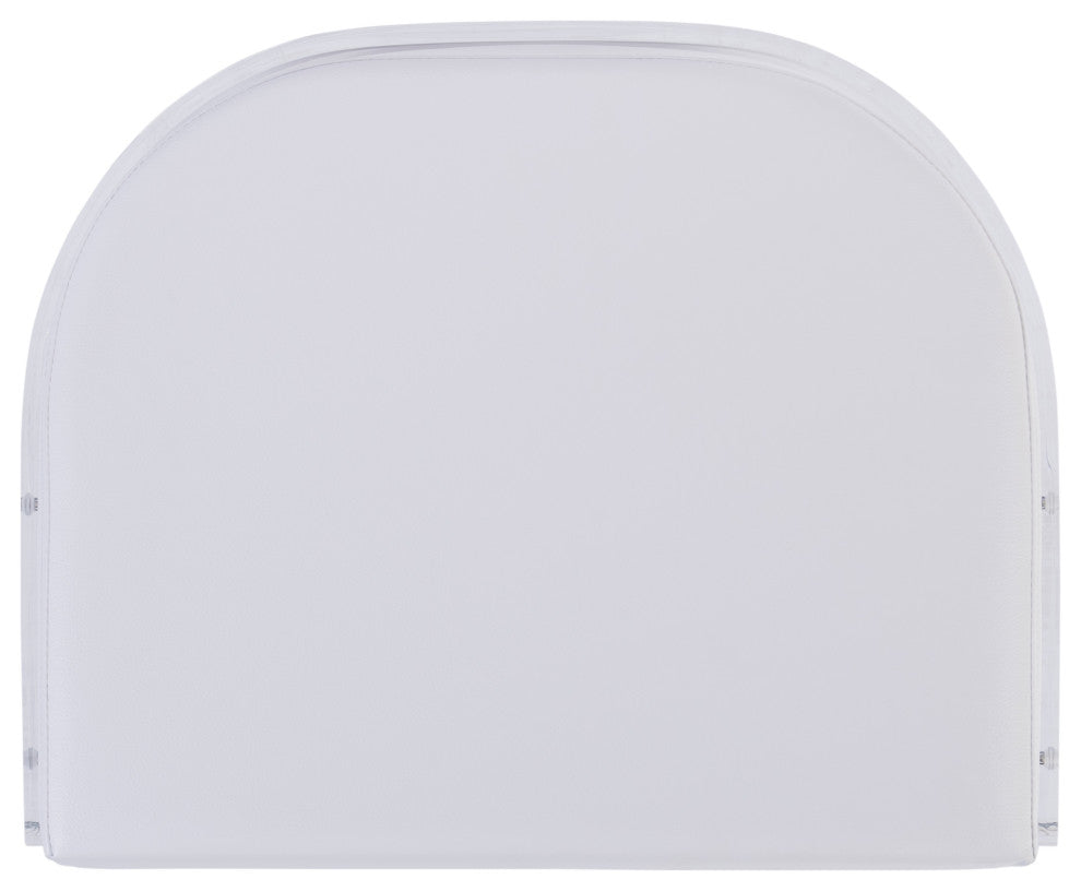 Solara 20" Seat Height Acrylic, Upholstered Accent Stool