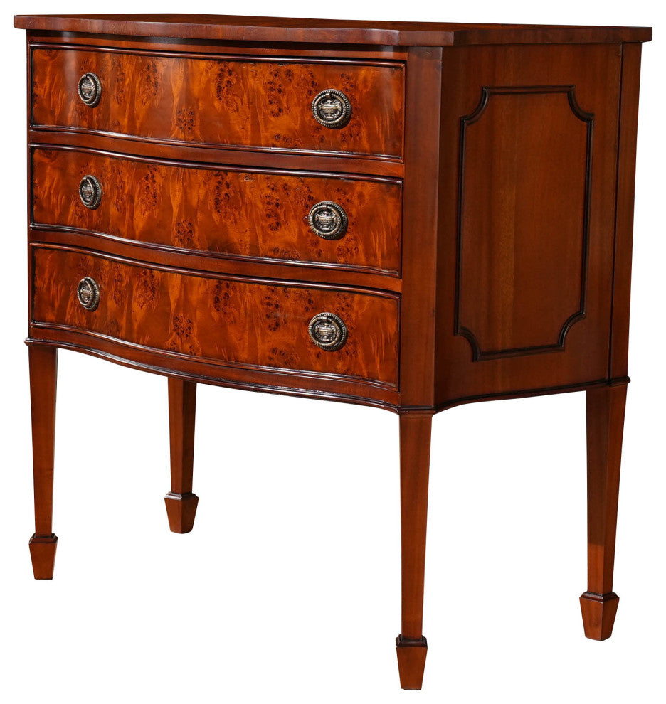 Large Burled Hepplewhite Chest