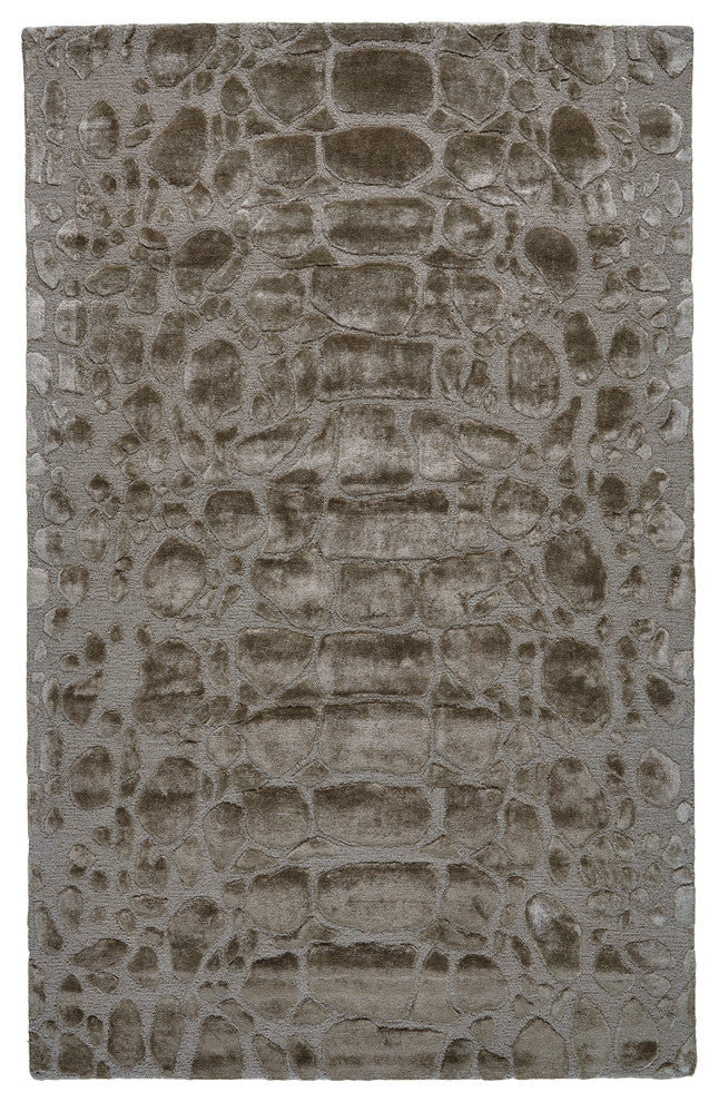 Weave & Wander Malawi Rug, Pewter, 5'x8'