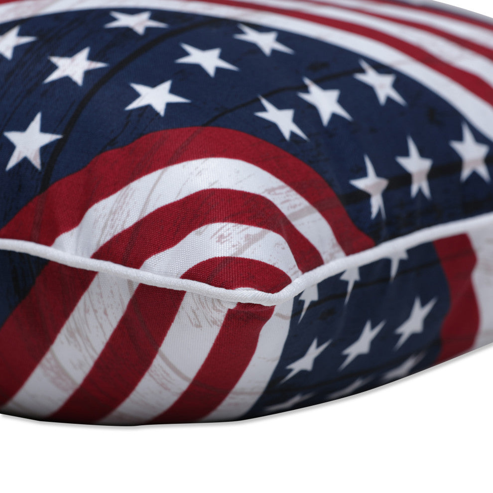 Major Americana Over-sized Rectangular Throw Pillow, Set of 2