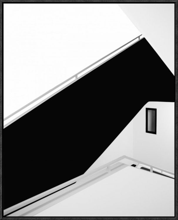 "Stairs" Framed Canvas Giclee by Olavo Azevedo, 21x25"