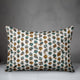 Blue Fruit Pattern Throw Pillow