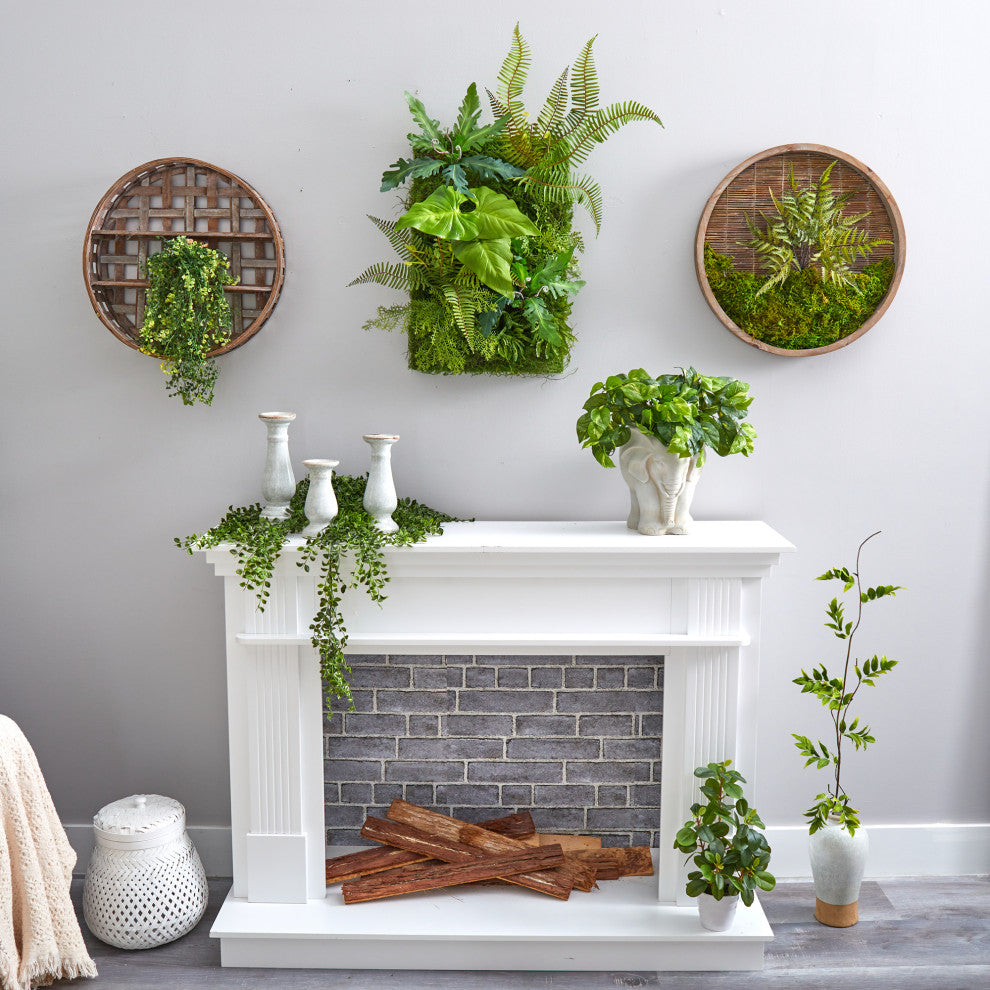 24" x 16" Mixed Foliage Artificial Living Wall