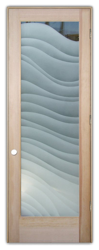 Interior Prehung Door or Interior Slab Door - Dreamy Waves - Douglas Fir...
