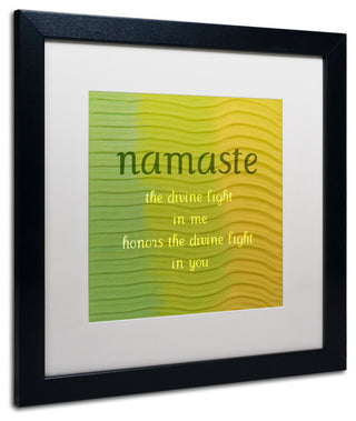 'Namaste' Matted Framed Canvas Art by Michelle Calkins