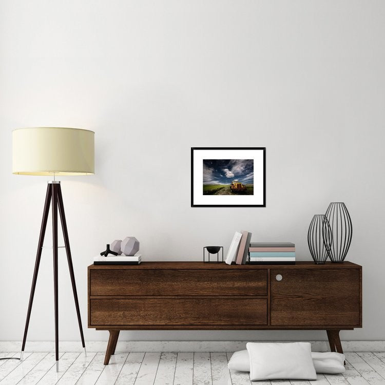 "Yellow Truck" Framed Digital Print by Thorsteinn H. Ingibergsson, 24"x19"