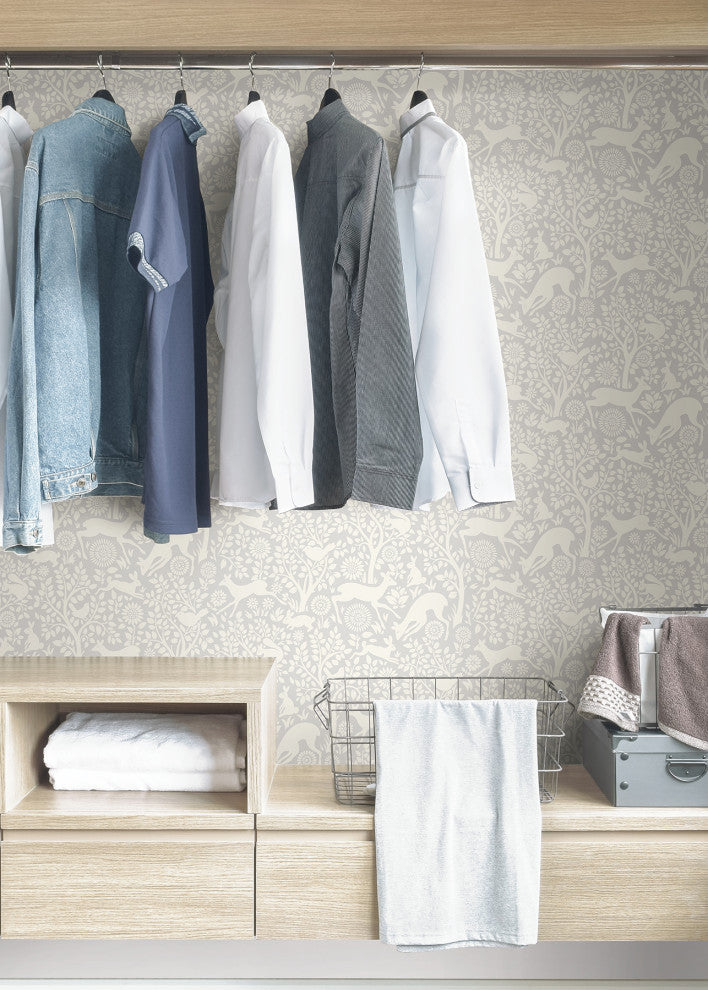 Gray Merriment Peel and Stick Wallpaper Bolt