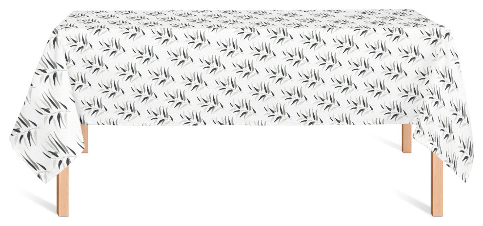 Dark Leaf Pattern 58x102 Tablecloth
