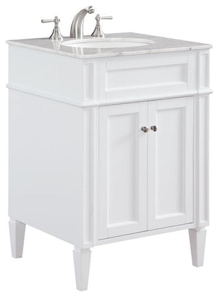 Elegant Decor Park Ave 24" Wood Single Bathroom Vanity in White