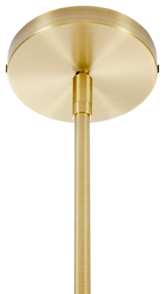 Hampton Hill 5-Light Dimmable Adjustable Height Chandelier, Gold/White