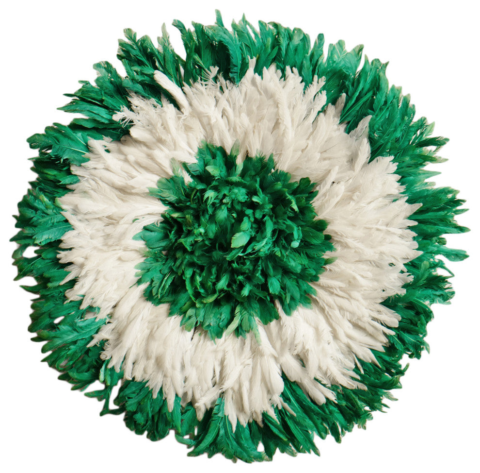 Green and White Juju Hat Wall Art