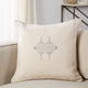 Ianira Medallion Cream/ Silver Pillow 22" Square, Polyester Fill