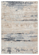 Ronan Abstract Beige/ Gray Area Rug, 2'6"x10'